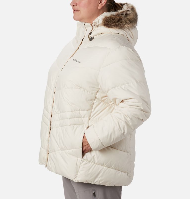 Jachete Izolate Columbia Peak to Park Dama Albi | Plus Size YKA8M97ZS